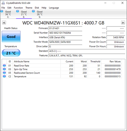 Western Digital WD Portable My Passport 4TB SATA III 6Gbps HDD WDBYFT0040BBK