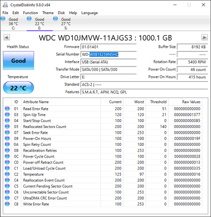 Seagate Portable My Passport Ultra 1TB  HDD WD8BGPU0010BBK