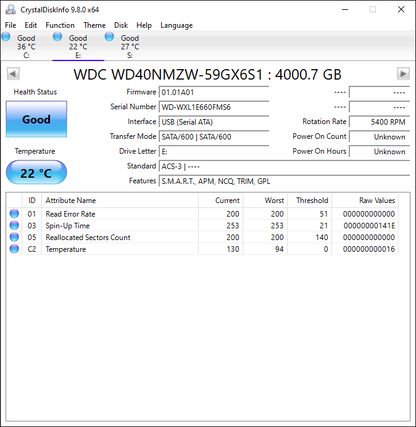 Western Digital WD Portable My Passport 4TB HDD WDBFKT0040BGY