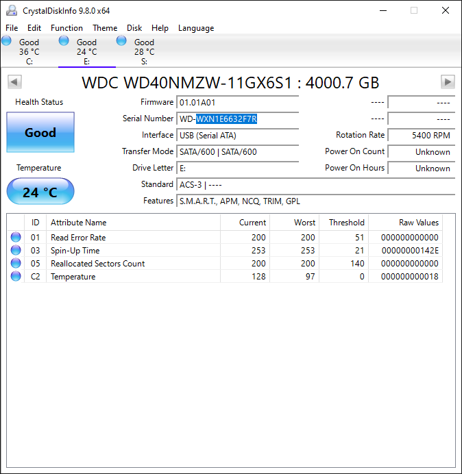Western Digital WD Portable My Passport 4TB  HDD WDBYFT0040BBL