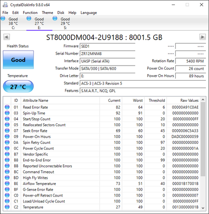 Seagate External One Touch 8TB HDD STLC8000400
